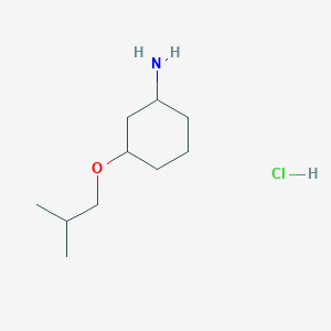 molecular formula C10H22ClNO B2747716 3-(2-Methylpropoxy)cyclohexan-1-amine;hydrochloride CAS No. 2287283-98-9