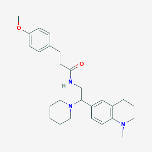3-(4-methoxyphenyl)-N-[2-(1-methyl-1,2,3,4-tetrahydroquinolin-6-yl)-2-(piperidin-1-yl)ethyl]propanamide
