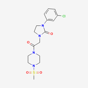 1-(3-Chlorophenyl)-3-(2-(4-(methylsulfonyl)piperazin-1-yl)-2-oxoethyl)imidazolidin-2-one