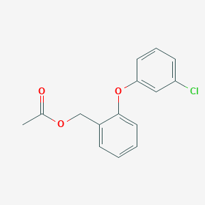 molecular formula C15H13ClO3 B2747730 [2-(3-氯苯氧基)苯基]甲基乙酸酯 CAS No. 478032-56-3