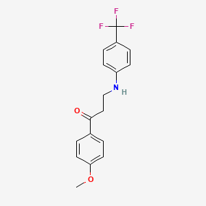 molecular formula C17H16F3NO2 B2747735 1-(4-Methoxyphenyl)-3-[4-(trifluoromethyl)anilino]-1-propanone CAS No. 477334-17-1