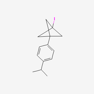 molecular formula C14H17I B2747749 1-Iodo-3-(4-propan-2-ylphenyl)bicyclo[1.1.1]pentane CAS No. 2287274-96-6