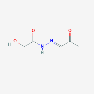 2-Hydroxy-N-[(E)-3-oxobutan-2-ylideneamino]acetamide