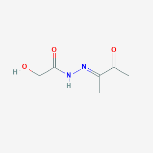 molecular formula C6H10N2O3 B2747755 2-Hydroxy-N-[(E)-3-oxobutan-2-ylideneamino]acetamide CAS No. 118728-40-8