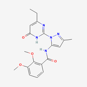 molecular formula C19H21N5O4 B2747756 N-(1-(4-乙基-6-氧代-1,6-二氢嘧啶-2-基)-3-甲基-1H-吡唑-5-基)-2,3-二甲氧基苯甲酰胺 CAS No. 1002484-01-6
