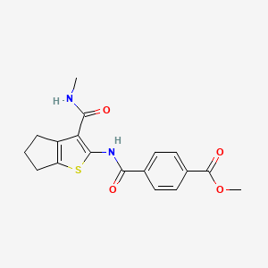 methyl 4-{[3-(methylcarbamoyl)-4H,5H,6H-cyclopenta[b]thiophen-2-yl]carbamoyl}benzoate