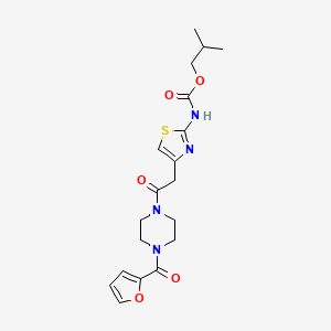 molecular formula C19H24N4O5S B2747761 Isobutyl (4-(2-(4-(furan-2-carbonyl)piperazin-1-yl)-2-oxoethyl)thiazol-2-yl)carbamate CAS No. 946314-69-8