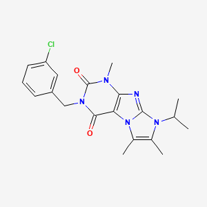 3-[(3-chlorophenyl)methyl]-1,6,7-trimethyl-8-(propan-2-yl)-1H,2H,3H,4H,8H-imidazo[1,2-g]purine-2,4-dione