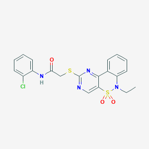 N-(2-chlorophenyl)-2-((6-ethyl-5,5-dioxido-6H-benzo[c]pyrimido[4,5-e][1,2]thiazin-2-yl)thio)acetamide