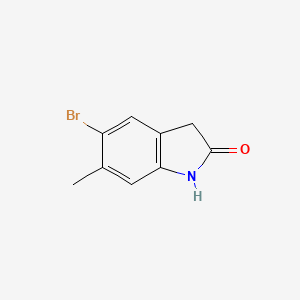 molecular formula C9H8BrNO B2747765 5-溴-6-甲基吲哚-2-酮 CAS No. 557093-46-6