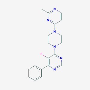 molecular formula C19H19FN6 B2747770 5-Fluoro-4-[4-(2-methylpyrimidin-4-yl)piperazin-1-yl]-6-phenylpyrimidine CAS No. 2380041-92-7