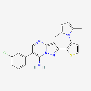 6-(3-Chlorophenyl)-2-[3-(2,5-dimethyl-1H-pyrrol-1-YL)-2-thienyl]pyrazolo[1,5-A]pyrimidin-7-amine