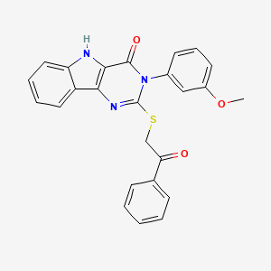 3-(3-methoxyphenyl)-2-phenacylsulfanyl-5H-pyrimido[5,4-b]indol-4-one