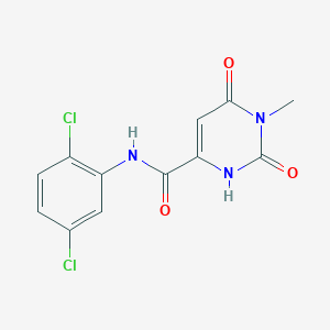 molecular formula C12H9Cl2N3O3 B2747795 N-(2,5-dichlorophenyl)-6-hydroxy-1-methyl-2-oxo-1,2-dihydro-4-pyrimidinecarboxamide CAS No. 338774-72-4