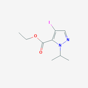 molecular formula C9H13IN2O2 B2747796 CCOC(=O)c1c(I)cnn1C(C)C CAS No. 1639115-02-8