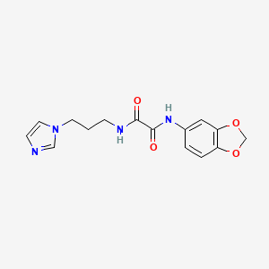 molecular formula C15H16N4O4 B2747804 N'-(1,3-benzodioxol-5-yl)-N-(3-imidazol-1-ylpropyl)oxamide CAS No. 899956-30-0