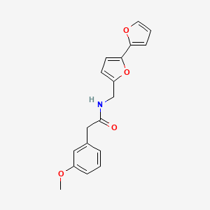 molecular formula C18H17NO4 B2747807 N-([2,2'-bifuran]-5-ylmethyl)-2-(3-methoxyphenyl)acetamide CAS No. 2034250-81-0