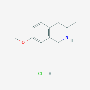 molecular formula C11H16ClNO B2747812 7-甲氧基-3-甲基-1,2,3,4-四氢异喹啉盐酸 CAS No. 2173999-07-8