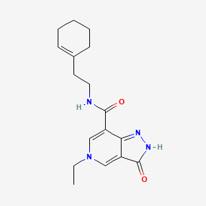 molecular formula C17H22N4O2 B2747818 N-(2-(cyclohex-1-en-1-yl)ethyl)-5-ethyl-3-oxo-3,5-dihydro-2H-pyrazolo[4,3-c]pyridine-7-carboxamide CAS No. 1219905-29-9