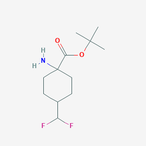 molecular formula C12H21F2NO2 B2747820 Tert-butyl 1-amino-4-(difluoromethyl)cyclohexane-1-carboxylate CAS No. 2248334-63-4