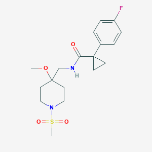 1-(4-fluorophenyl)-N-[(1-methanesulfonyl-4-methoxypiperidin-4-yl)methyl]cyclopropane-1-carboxamide