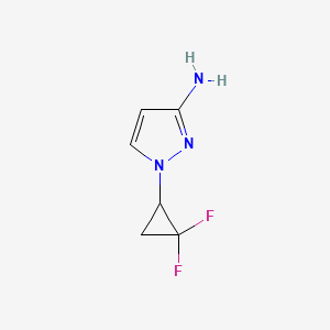 molecular formula C6H7F2N3 B2747828 1-(2,2-Difluorocyclopropyl)-1H-pyrazol-3-amine CAS No. 2173998-94-0