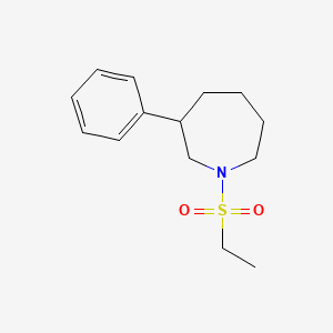 molecular formula C14H21NO2S B2747832 1-(Ethylsulfonyl)-3-phenylazepane CAS No. 1705294-34-3