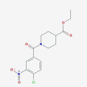 molecular formula C15H17ClN2O5 B2747838 Ethyl 1-(4-chloro-3-nitrobenzoyl)piperidine-4-carboxylate CAS No. 349404-41-7
