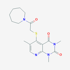 5-((2-(azepan-1-yl)-2-oxoethyl)thio)-1,3,6-trimethylpyrido[2,3-d]pyrimidine-2,4(1H,3H)-dione