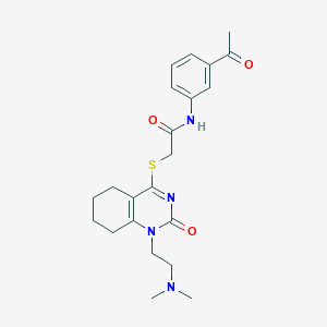 N-(3-acetylphenyl)-2-((1-(2-(dimethylamino)ethyl)-2-oxo-1,2,5,6,7,8-hexahydroquinazolin-4-yl)thio)acetamide
