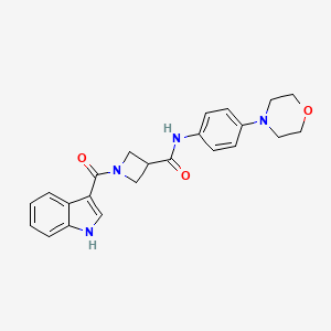 1-(1H-indole-3-carbonyl)-N-(4-morpholinophenyl)azetidine-3-carboxamide