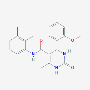 molecular formula C21H23N3O3 B2747854 N-(2,3-二甲基苯基)-4-(2-甲氧基苯基)-6-甲基-2-氧代-1,2,3,4-四氢嘧啶-5-甲酰胺 CAS No. 361182-57-2