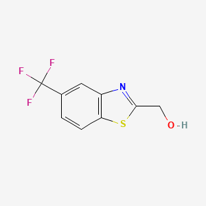 molecular formula C9H6F3NOS B2747859 [5-(Trifluoromethyl)-1,3-benzothiazol-2-yl]methanol CAS No. 885527-21-9