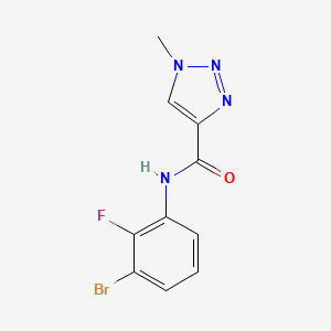 molecular formula C10H8BrFN4O B2747867 N-(3-Bromo-2-fluorophenyl)-1-methyltriazole-4-carboxamide CAS No. 2309728-55-8
