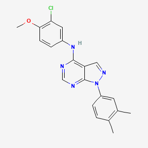 molecular formula C20H18ClN5O B2747877 N-(3-chloro-4-methoxyphenyl)-1-(3,4-dimethylphenyl)-1H-pyrazolo[3,4-d]pyrimidin-4-amine CAS No. 890885-23-1