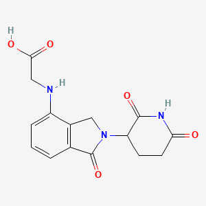 molecular formula C15H15N3O5 B2747880 (2-(2,6-Dioxopiperidin-3-yl)-1-oxoisoindolin-4-yl)glycine CAS No. 2103656-92-2