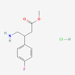 molecular formula C11H15ClFNO2 B2747885 4-Amino-3-(4-fluorophenyl)butyric acid methyl ester hydrochloride CAS No. 2149591-12-6