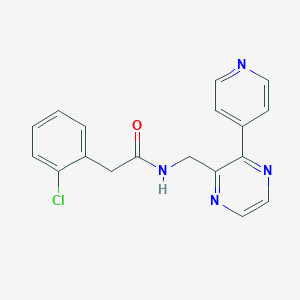 molecular formula C18H15ClN4O B2747890 2-(2-氯苯基)-N-{[3-(吡啶-4-基)吡嘧啉-2-基]甲基}乙酰胺 CAS No. 2097889-00-2