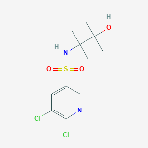molecular formula C11H16Cl2N2O3S B2747896 5,6-dichloro-N-(3-hydroxy-2,3-dimethylbutan-2-yl)pyridine-3-sulfonamide CAS No. 1445735-91-0