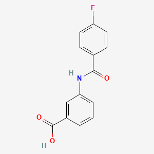 molecular formula C14H10FNO3 B2747900 3-[(4-fluorobenzoyl)amino]benzoic Acid CAS No. 331973-10-5