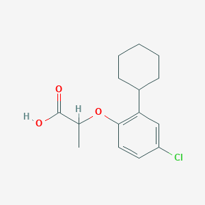 molecular formula C15H19ClO3 B2747905 2-(4-Chloro-2-cyclohexylphenoxy)propanoic acid CAS No. 869093-64-1