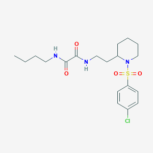 molecular formula C19H28ClN3O4S B2747910 N1-butyl-N2-(2-(1-((4-chlorophenyl)sulfonyl)piperidin-2-yl)ethyl)oxalamide CAS No. 898460-46-3
