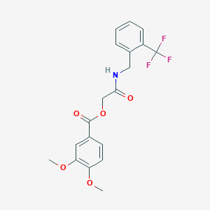 ({[2-(TRIFLUOROMETHYL)PHENYL]METHYL}CARBAMOYL)METHYL 3,4-DIMETHOXYBENZOATE