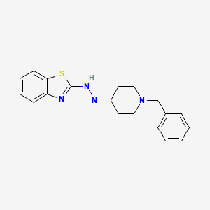 molecular formula C19H20N4S B2747918 2-(2-(1-Benzylpiperidin-4-ylidene)hydrazinyl)benzo[d]thiazole CAS No. 121343-86-0
