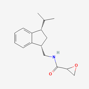 N-[[(1S,3S)-3-Propan-2-yl-2,3-dihydro-1H-inden-1-yl]methyl]oxirane-2-carboxamide