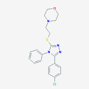 4-[2-[[5-(4-Chlorophenyl)-4-phenyl-1,2,4-triazol-3-yl]sulfanyl]ethyl]morpholine
