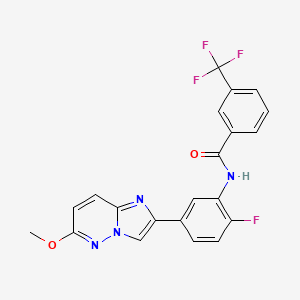 N-(2-fluoro-5-(6-methoxyimidazo[1,2-b]pyridazin-2-yl)phenyl)-3-(trifluoromethyl)benzamide