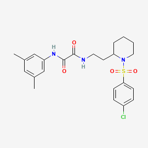 N1-(2-(1-((4-chlorophenyl)sulfonyl)piperidin-2-yl)ethyl)-N2-(3,5-dimethylphenyl)oxalamide