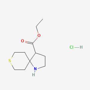 molecular formula C11H20ClNO2S B2747936 Ethyl 8-thia-1-azaspiro[4.5]decane-4-carboxylate;hydrochloride CAS No. 2287289-08-9