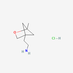 molecular formula C8H16ClNO B2747941 2-(1-甲基-2-氧杂双环[2.1.1]己烷-4-基)乙胺;盐酸盐 CAS No. 2287301-44-2